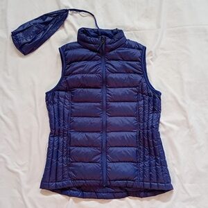 David Peyser lightweight collapsible Women's Blue Puffer Vest M